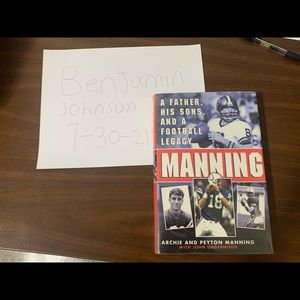 Peyton Manning Signed book